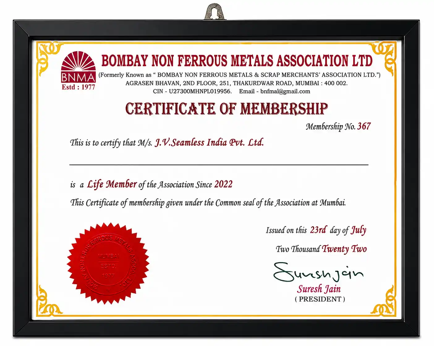 Certification