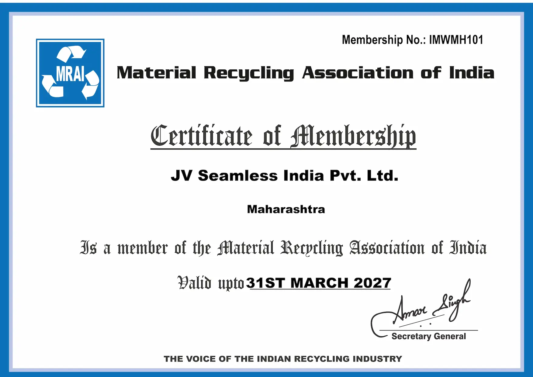 Certification